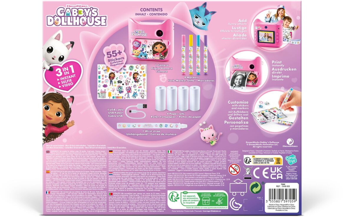 Canal My First Gabby's Dollhouse Φωτογραφική Μηχανή Instant (GAB005) (5)