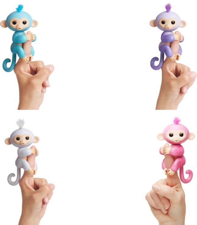 WowWee Fingerlings Glitter Monkey-4 Σχέδια (3760A) (2)