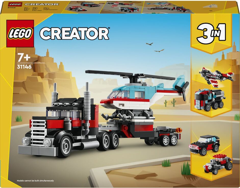 LEGO® Creator 3in1 Flatbed With Helicopter (31146) (0)