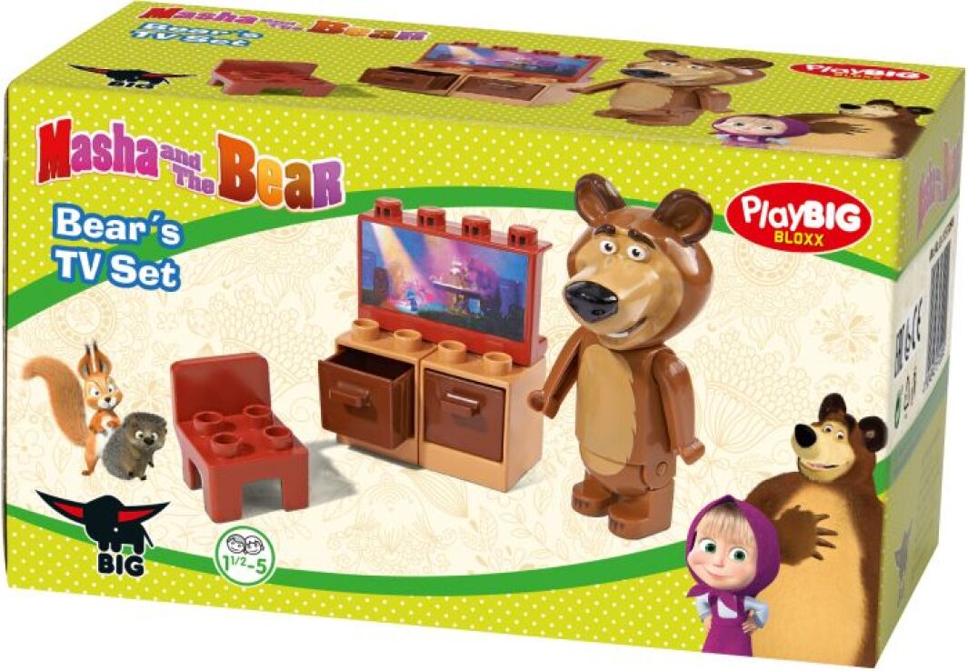 PlayBIG Bloxx Masha & The Bear Starter Set-4 Σχέδια (800057090) (2)