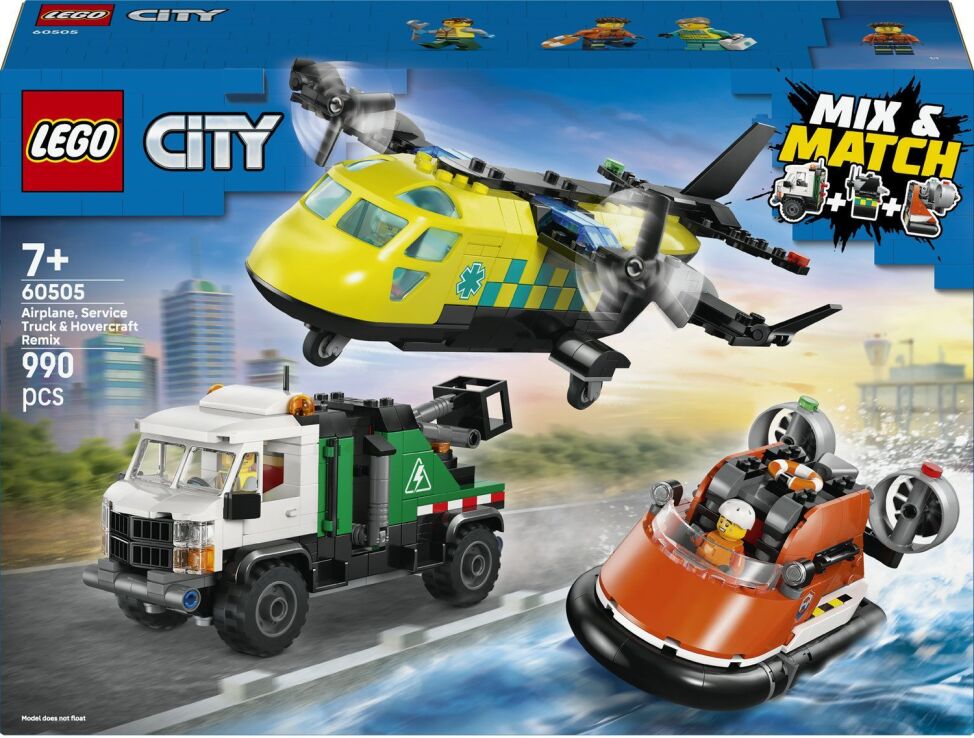 LEGO® City Airplane, Service Truck & Hovercraft Remix (60505) (0)