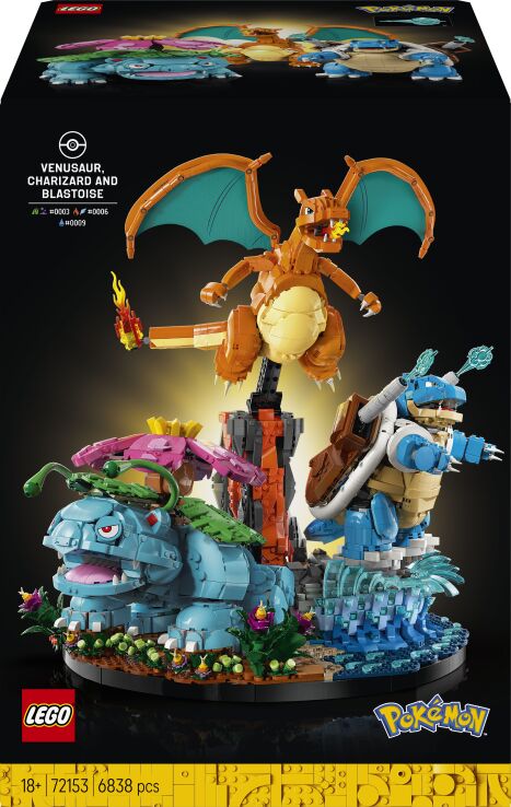 LEGO® Pokemon: Venusaur, Charizard & Blastoise (72153) (0)