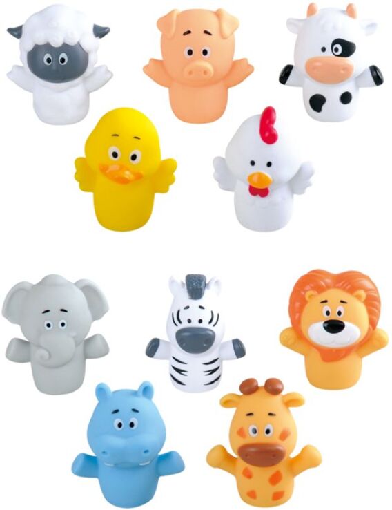 Playgo Ζωάκια Happy Finger Puppets - 2 Σχέδια (1880) (2)