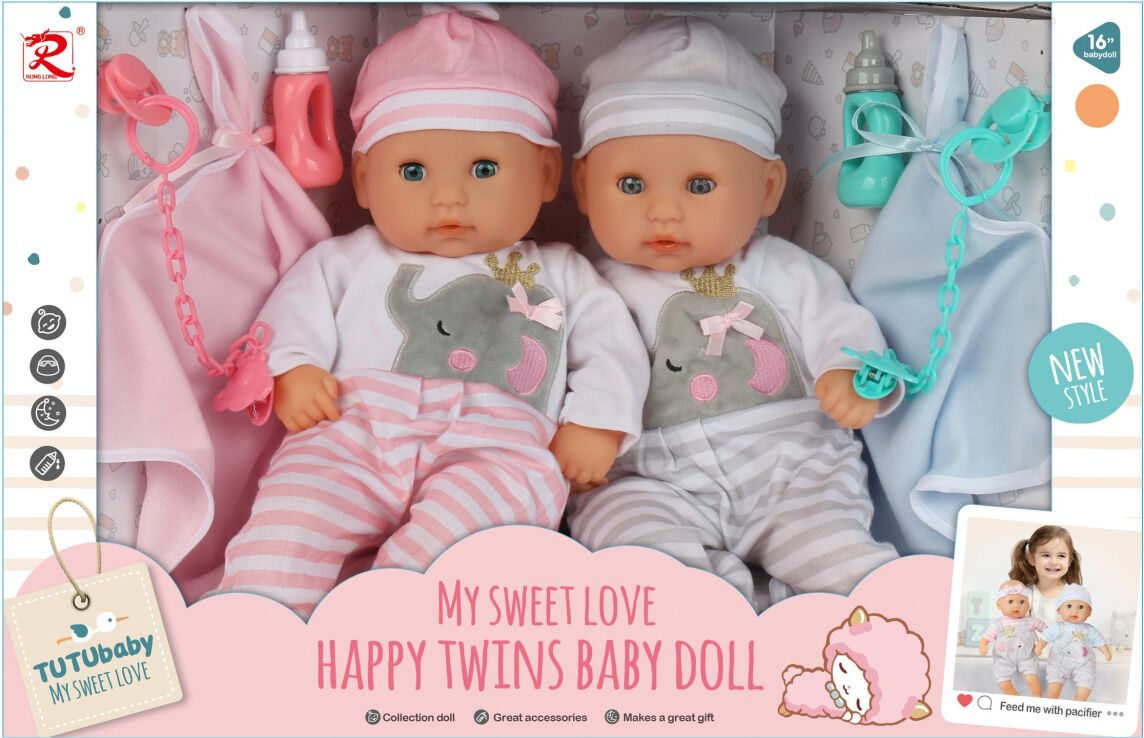BW Σετ Μωρά Happy Twins 16'' Baby Doll & Αξεσουάρ (6562) (0)