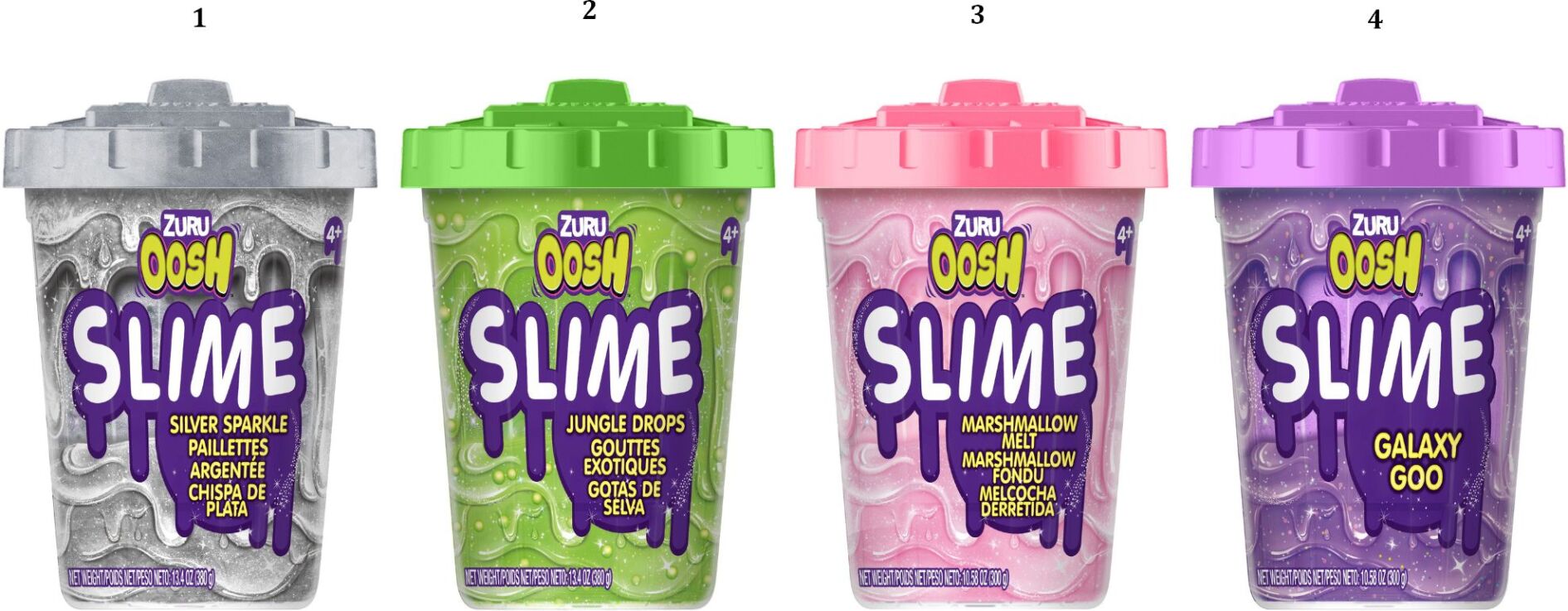Zuru Oosh Slime Series 4 Large-4 Σχέδια (8602) (1)