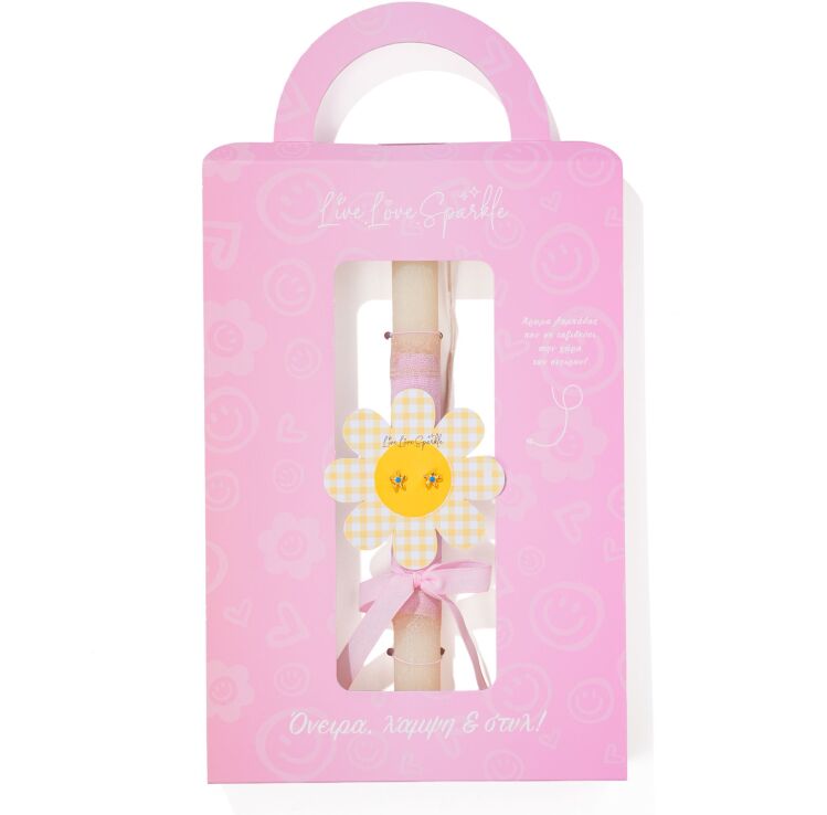 Λαμπάδα Σκουλαρίκια Λουλούδι Σε Χάρτινη Καρδιά (ML26024) (0)