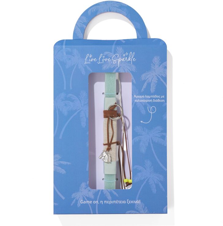 Λαμπάδα Δερμάτινο Μπρελόκ Επάργυρο Κεφάλι Αλόγου 2.5cm (ML26059) (0)