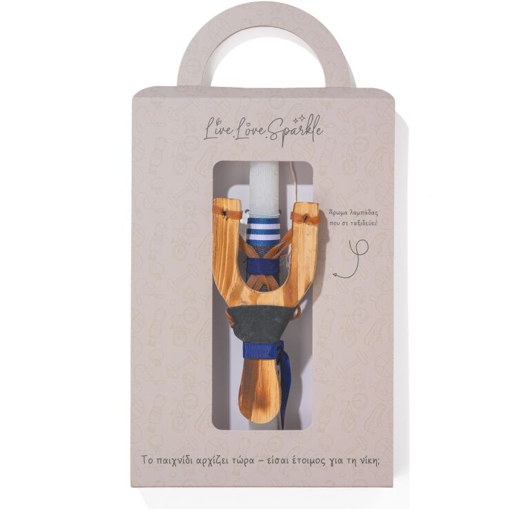 Λαμπάδα Σφεντόνα Ξύλινη 14cm (ML26072) (0)