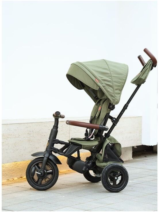 QPlay Τρίκυκλο Rito Deluxe Air Gel Wheels Olive Green (01-1212068-05) (1)
