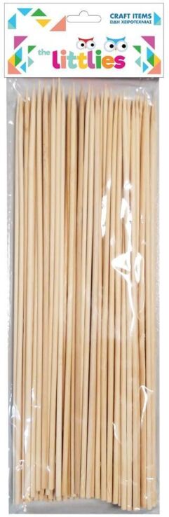 Υλικά Χειροτεχνίας The Littlies Ξυλάκια Καλαμάκια 25cm 50Τμχ (0646902) (0)