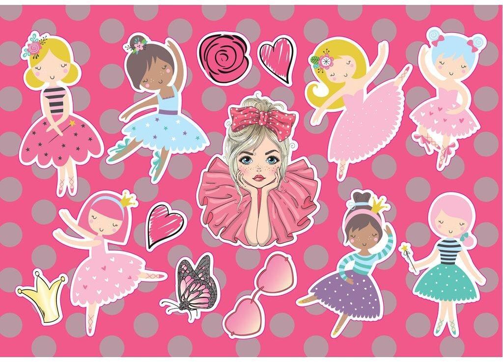 The Littlies Κορίτσι Μπλοκ Ζωγραφικής 23X33 40 Φύλλων Με Αυτοκόλλητα Στένσιλ-2 Σχέδια-1 Τμχ (000647087) (1)