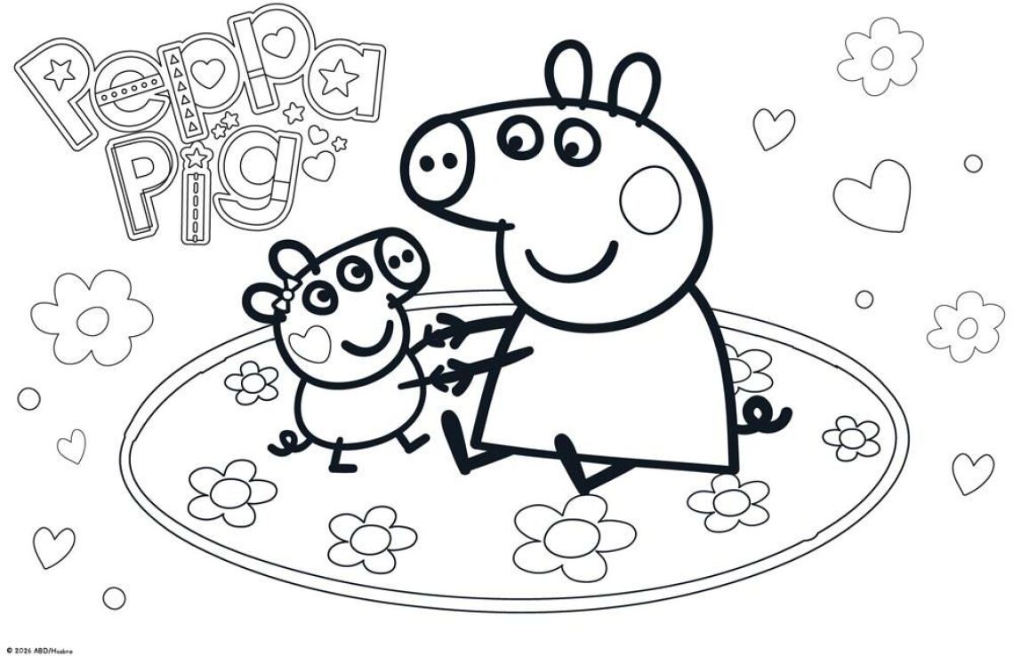 Peppa Pig Μπλοκ Ζωγραφικής 23x33 40 Φύλλων Με Αυτοκόλλητα Στένσιλ-1Τμχ (000482853) (4)