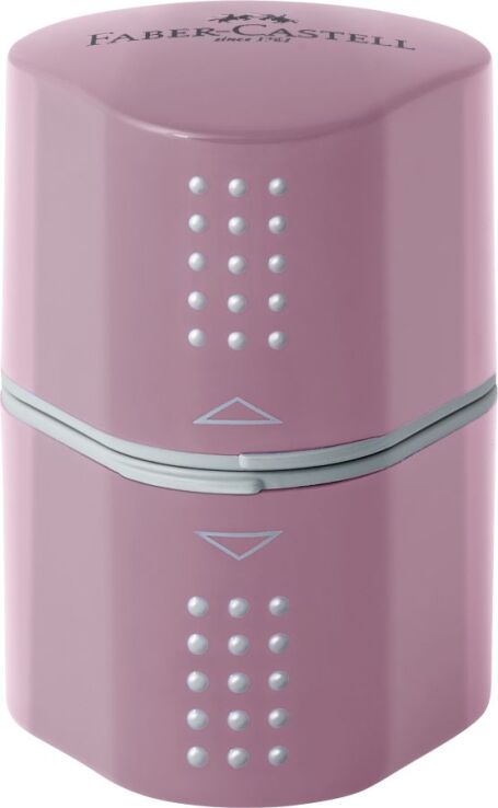 Faber Castell Ξύστρα Τριπλή Grip Trio Ροζέ Shadow-1Τμχ (12310298) (1)