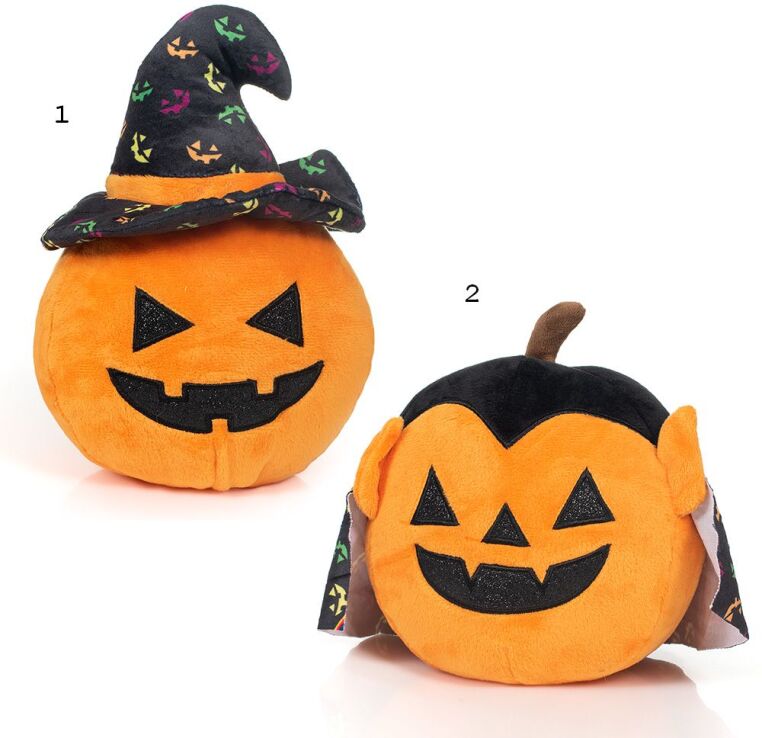 Λούτρινη Κολοκύθα Μάγισσα/Βρυκόλακας 25cm-2 Σχέδια (2240) (1)