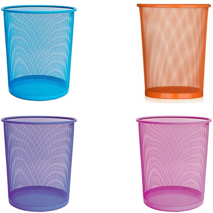 Κάδος Γραφείου Μεγάλος Συρμάτινος Fluo 4 Χρώματα-1Τμχ (Σ8210) (0)