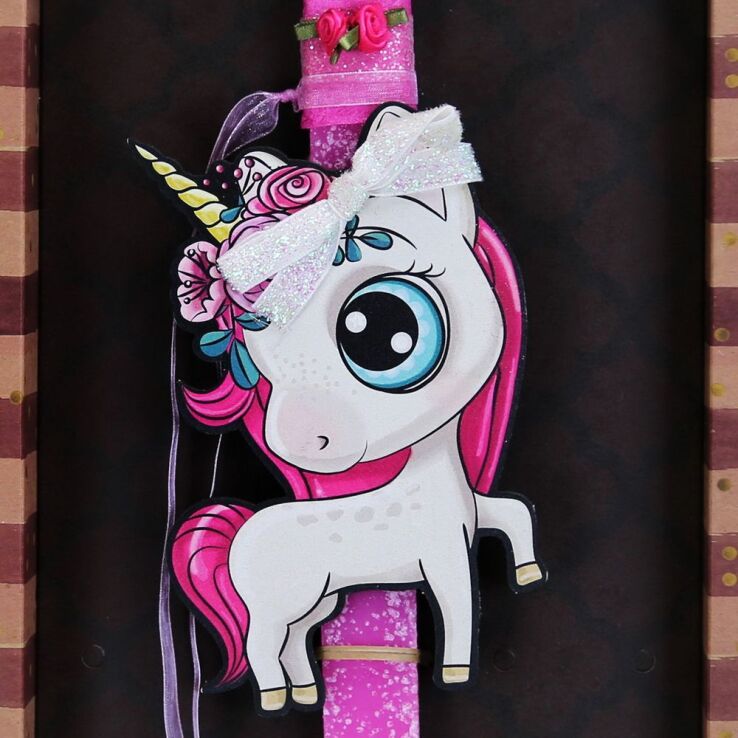 Λαμπάδα Μονόκερος Flowers (LA23039A) (1)