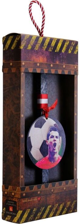 Λαμπάδα Μπάλα Ποδοσφαίρου Κόκκινη (LA23040A) (1)