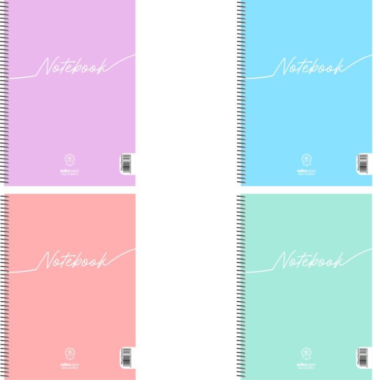 Salko Τετράδιο Notebook Σπιράλ A4 4 Θεμάτων 120 Φύλλων 4 Σχέδια-1Τμχ (6319) (0)