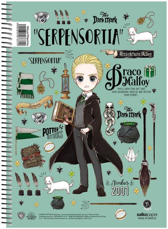 Salko Τετράδιο Harry Potter Magical Σπιράλ 17x25 2 Θέματα 120 Σελίδες-4 Σχέδια (7332) (0)