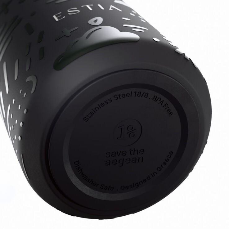 Estia Παγούρι Flow Save The Aegean 500ml Noir Echo (01-42059) (3)