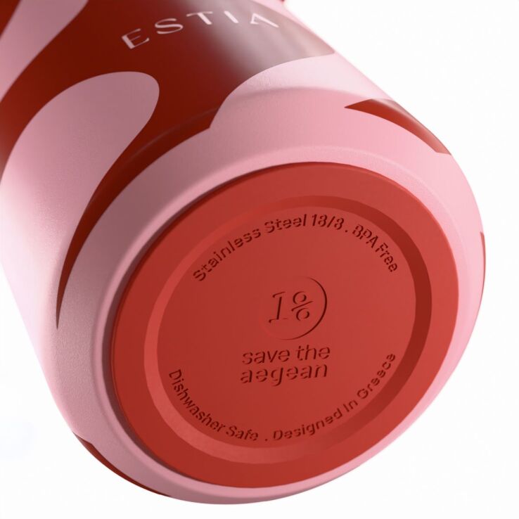Estia Travel Cup Pulse Save The Aegean 500ml Coral Waves (01-42615) (3)