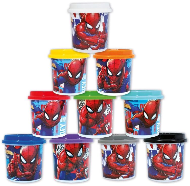 Spiderman Μονό Βαζάκι Πλαστελίνης-10 Σχέδια-1 Τμχ (1045-03623) (0)