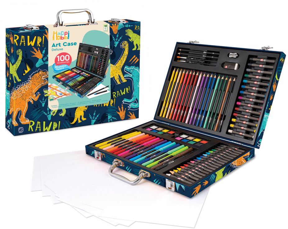 Μαθαίνω Και Δημιουργώ Εργαστήριο Ζωγραφικής Deluxe 100Τμχ Δεινόσαυρος (1038-82059) (1)