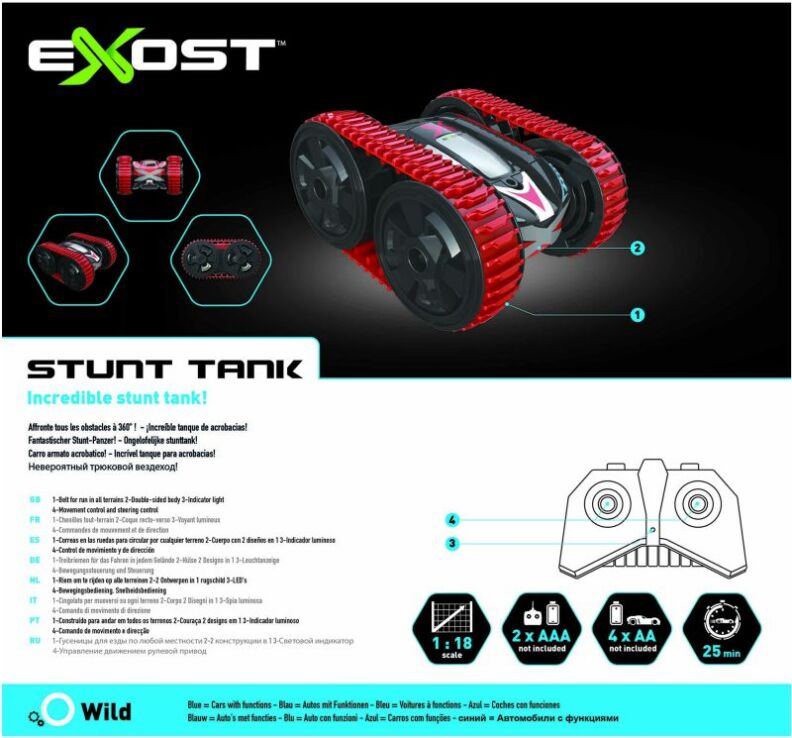 Exost Τηλεκατευθυνόμενο Αυτοκίνητο Stunt Tank (7530-20256) (3)