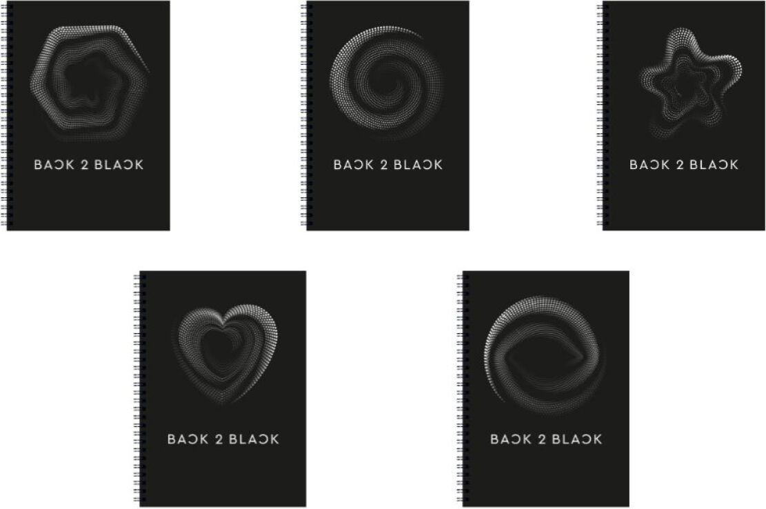 Τετράδιο Back 2 Black Σπιράλ 17X24 2 Θέσεων 60 Φύλλων-5 Σχέδια-1Τμχ (32085) (0)