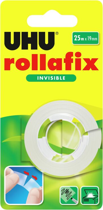 UHU Rollafix Αόρατη Κολλητική Ταινία Ανταλλακτικό 25x19mm (7001160) (0)
