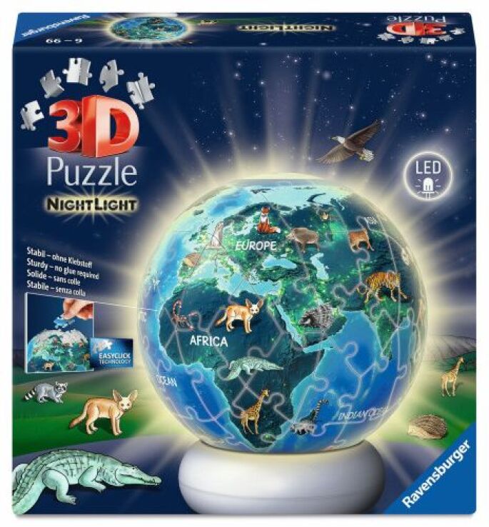 Ravensburger Παζλ 3D Μπαλαλάμπα Υδρόγειος 72Τμχ (12008055) (1)