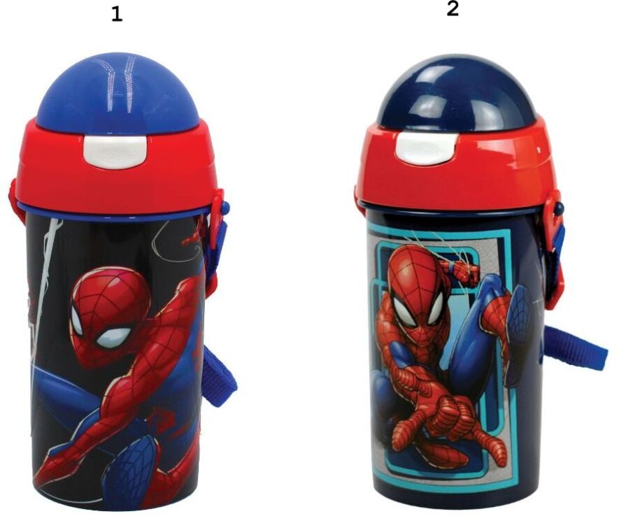 GIM Παγούρι PP Spiderman 500ml-2 Σχέδια (557-02209) (1)