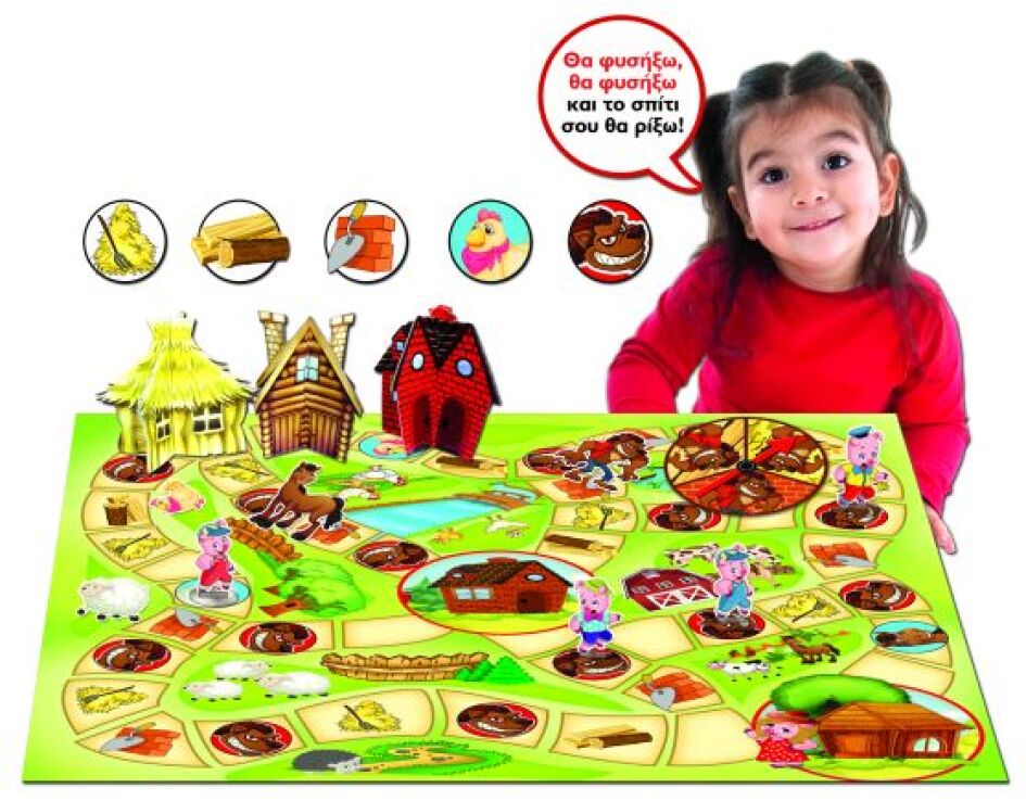 Real Fun Επιτραπέζιο Τα Τρία Γουρουνάκια (4062) (1)