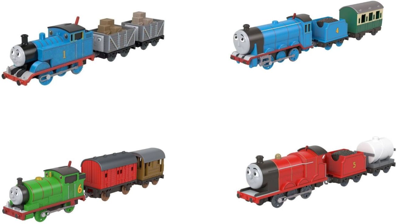 Fisher Price Thomas Trackmaster Μηχανοκίνητα Τρένα Με 2 Βαγόνια-5 Σχέδια (HFX97) (2)