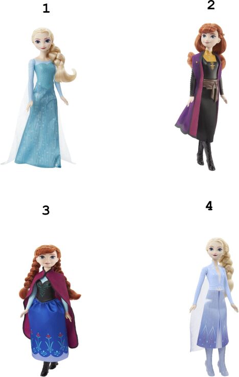 Λαμπάδα Disney Frozen-Βασικές Κούκλες-4 Σχέδια (HLW46) (1)