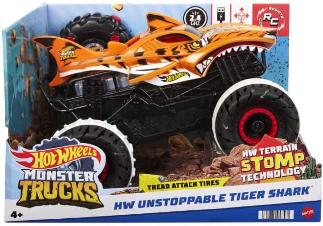 Hot Wheels Τηλεκατευθυνόμενο MT Tiger Shark 1:15 (HGV87) (1)