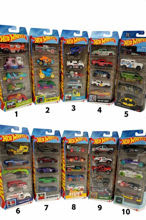 Hot Wheels Σετ 5 Αυτοκινητάκια-10 Σχέδια (1806) (1)