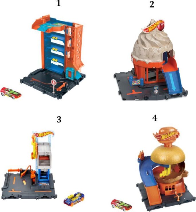 Λαμπάδα Hot Wheels Πίστες City-4 Σχέδια (HDR24) (1)