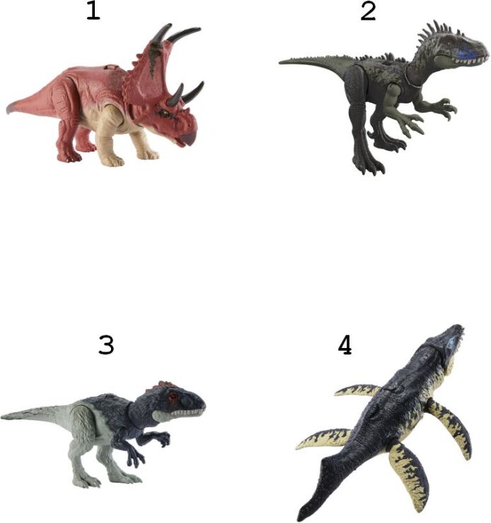 Jurassic World Movie Δεινόσαυρος Με Κινούμενα Μέλη-4 Σχέδια (HDX17) (1)