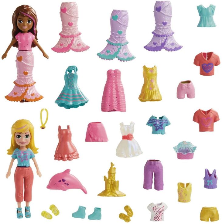 Polly Pocket Κούκλα Με Μόδες Μεγάλο Pack-3 Σχέδια (HNF51) (4)
