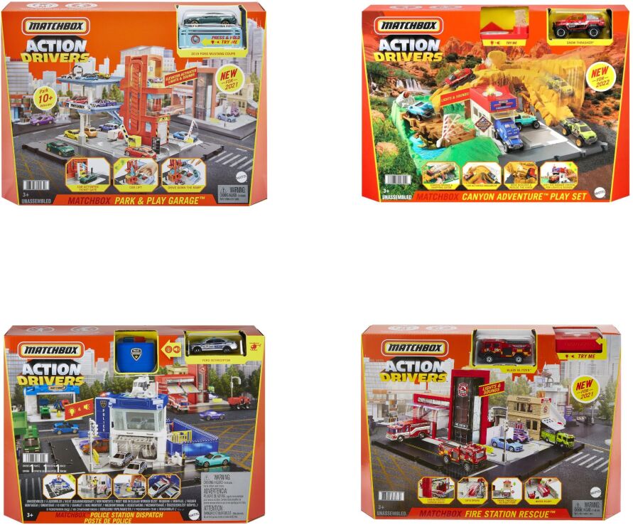 Matchbox Μεγάλα Σετ Δράσης-4 Σχέδια (HBD74) (2)