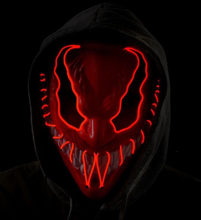 WM Μάσκα Red Led Monster (30338) (2)