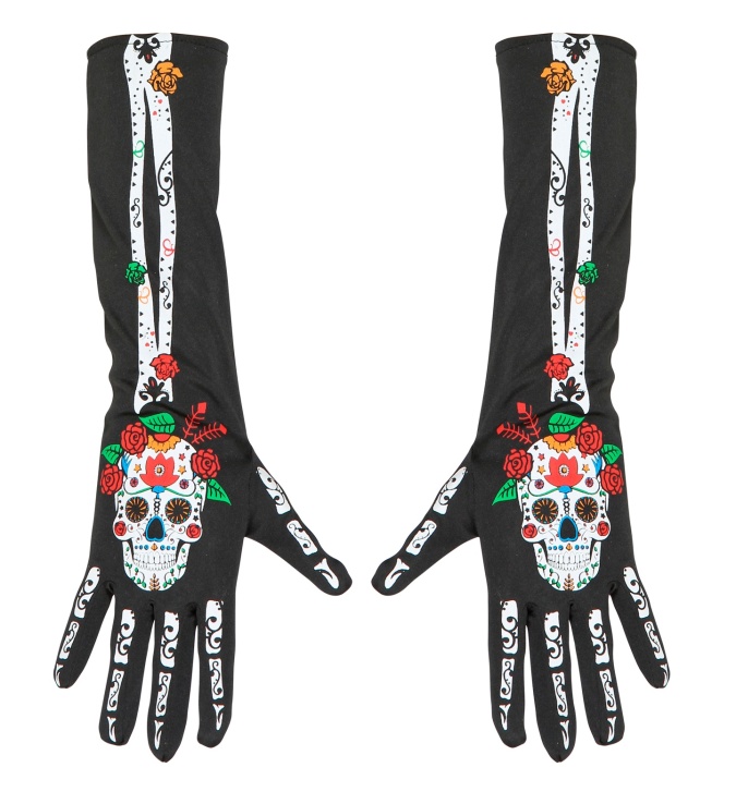 WM Γάντια Dia De Los Muertos 40cm (34279) (0)