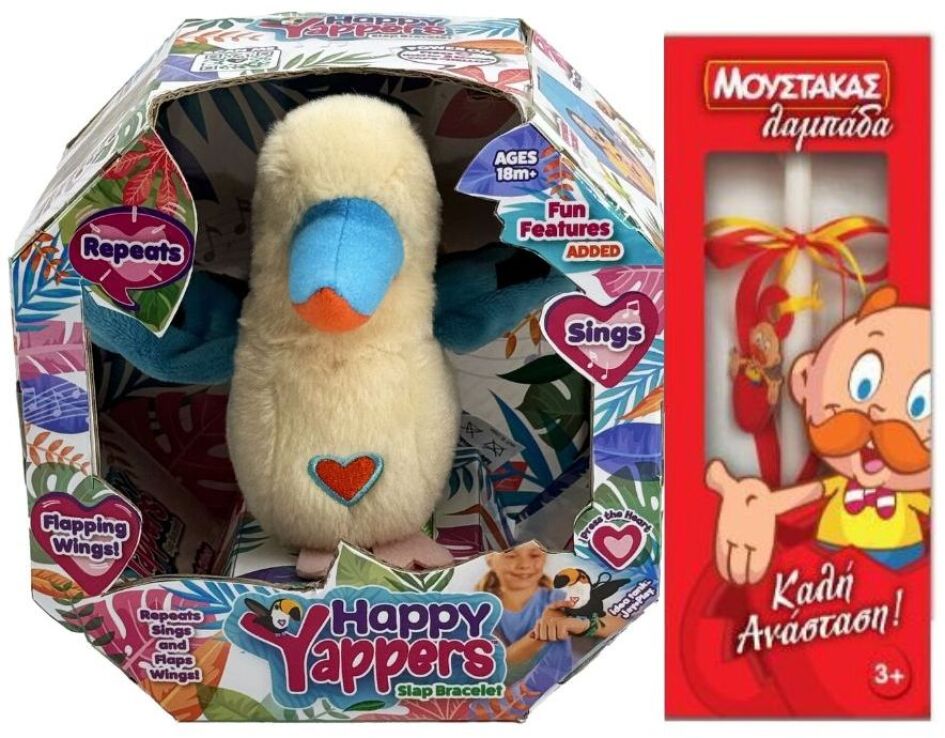 Λαμπάδα JAP Happy Yappers Λούτρινο Slap Band Ζωάκια-7 Σχέδια (9590) (0)