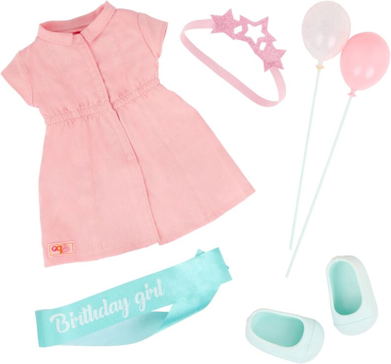 Our Generation Κούκλα Brenna With Pink Dress Birthday Girl (BD31577Z) (4)