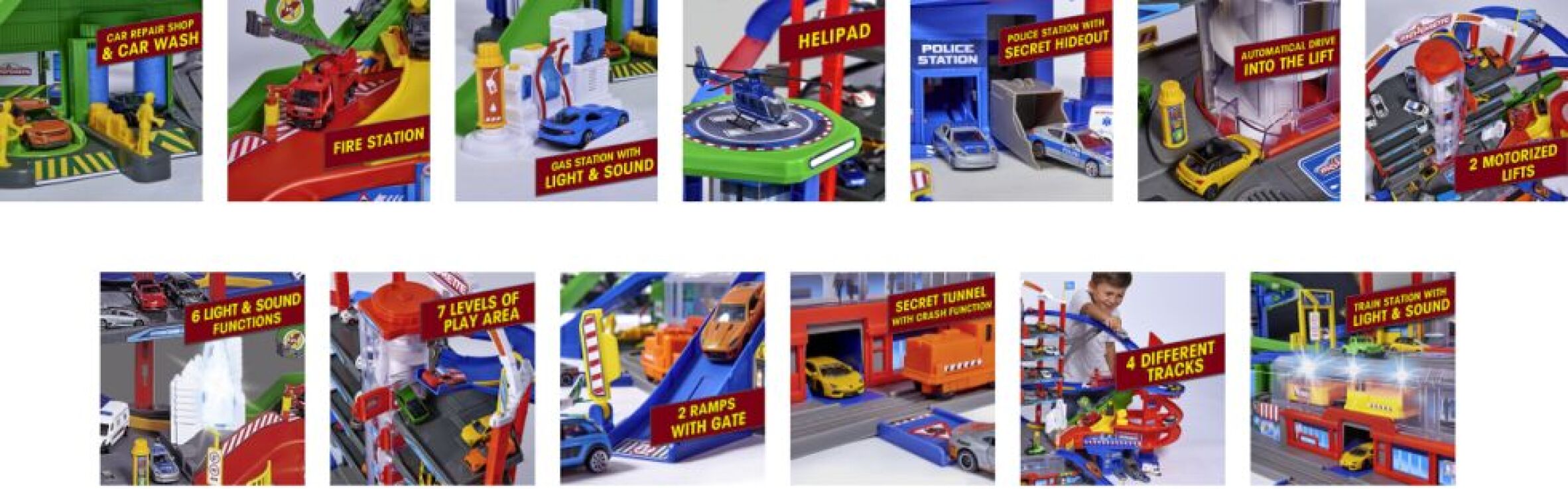 Dickie Majorette Γκαράζ City 7 Levels & Οχήματα (212059989) (1)