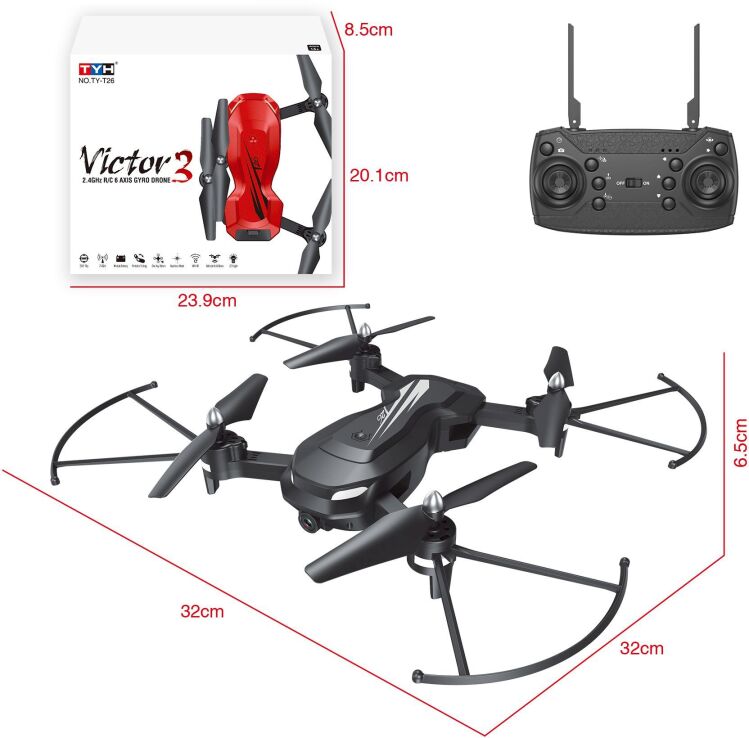 BW Τηλεκατευθυνόμενο Drone 2.4G Axis With Camera & Case (T26C-200) (0)
