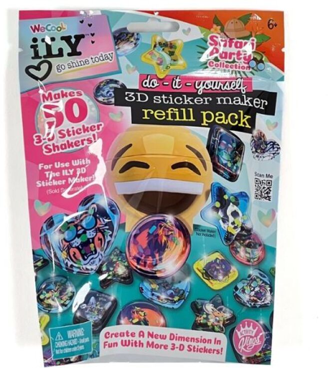 WT Ily Go Shine Today Refill Pack 3D Sticker Maker-2 Σχέδια (113093) (0)