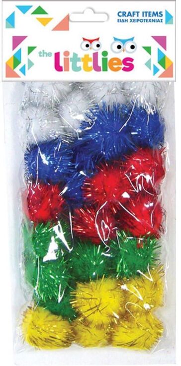 The Littlies Πομ Πομ Glitter 15mm-30Τμχ (0646593) (0)