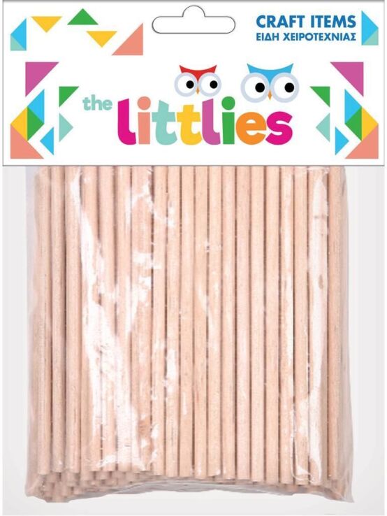 Υλικά Χειροτεχνίας The Littlies Ξυλάκια Κυλινδρικά 4x100mm 100Τμχ (000646522) (0)